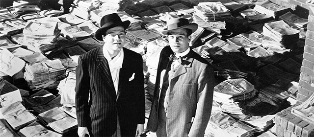 Orson Welles et Joseph Cotten dans Citizen Kane (1941)