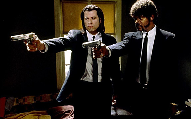 John Travolta et Samuel L. Jackson dans Pulp Fiction (1994)