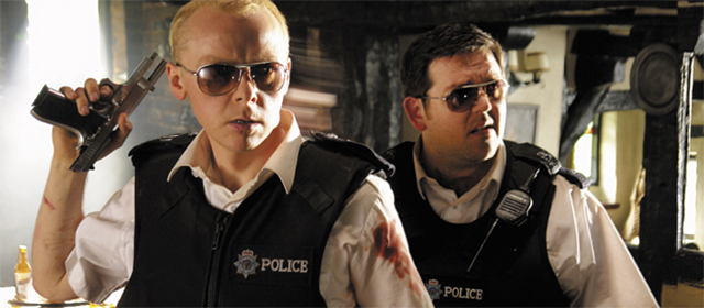 Simon Pegg et Nick Frost dans Hot Fuzz (2007)