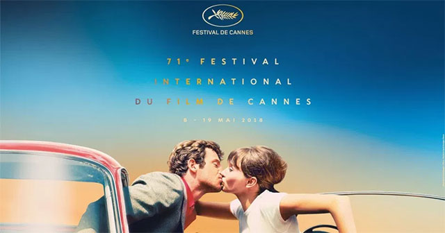 Festival de Cannes 2018 - Design: © Flore Maquin / Photo: Anna Karina and Jean-Paul Belmondo in Pierrot le fou © Georges Pierre — FESTIVAL DE CANNES