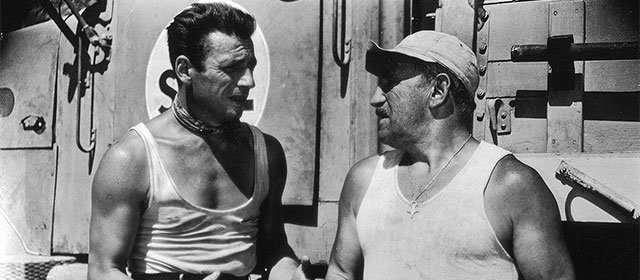 Yves Montand et Charles Vanel dans Le Salaire de la peur (1953)