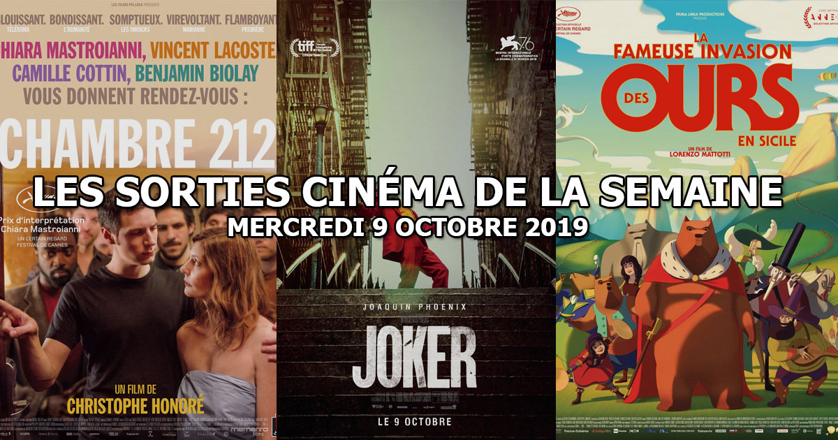 Les sorties cinéma de la semaine - mercredi 9 octobre 2019