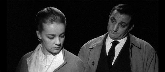 Jeanne Moreau et Lino Ventura dans Ascenseur pour l'échafaud (1958)