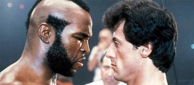 Mr. T et Sylvester Stallone dans Rocky III (1982)