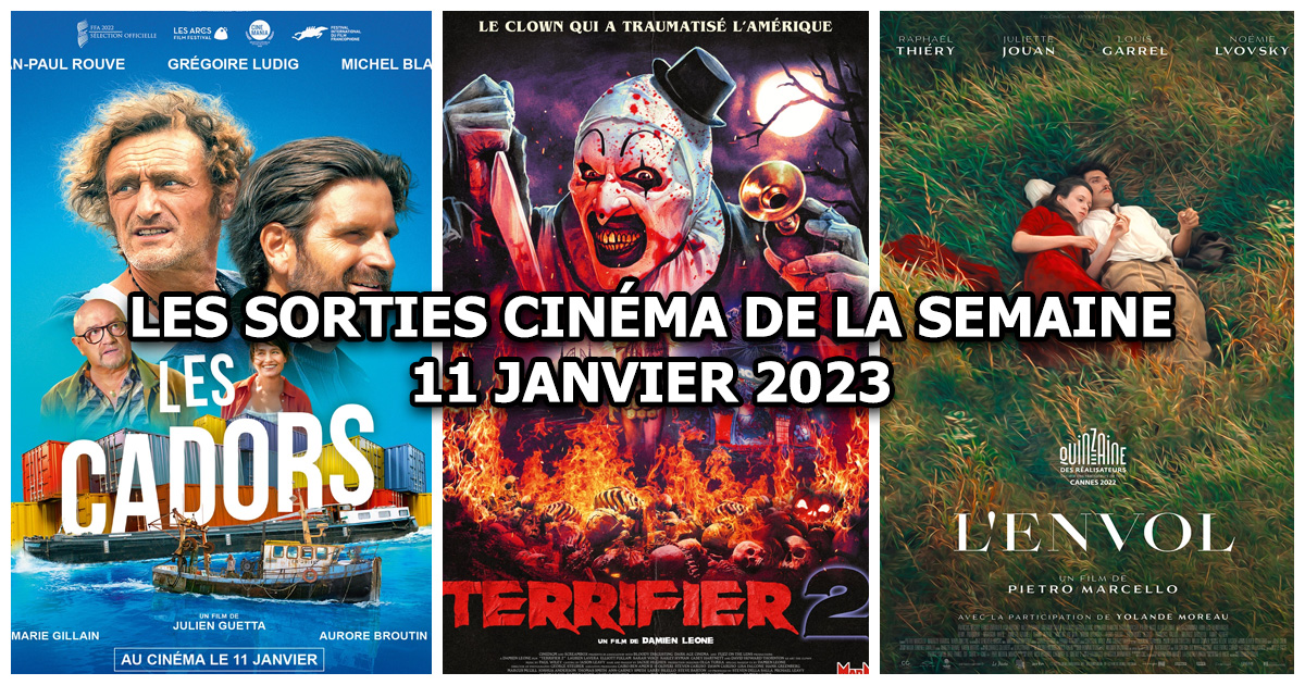 Les sorties cinéma semaine du 11 janvier 2023